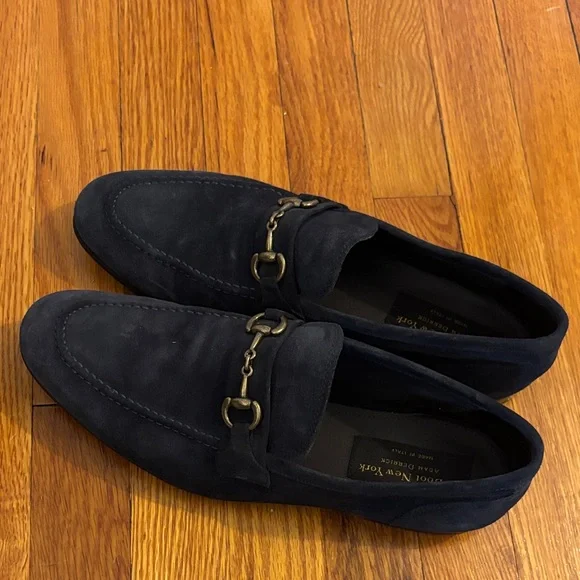To Boot Dark Blue Loafers with Metal Accent - Picture 2 of 12